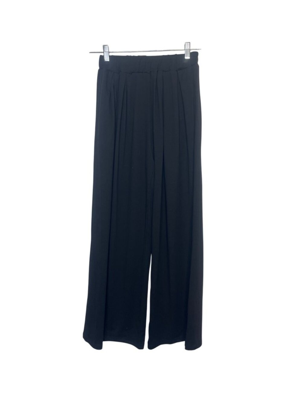 UEU All Back To Basic Wide Leg Pleated Athletic Pants Small Black New Activewear